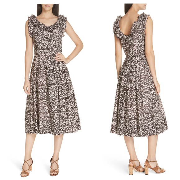 Sea New York Lottie Leopard Print Midi Dress - Picture 3 of 8